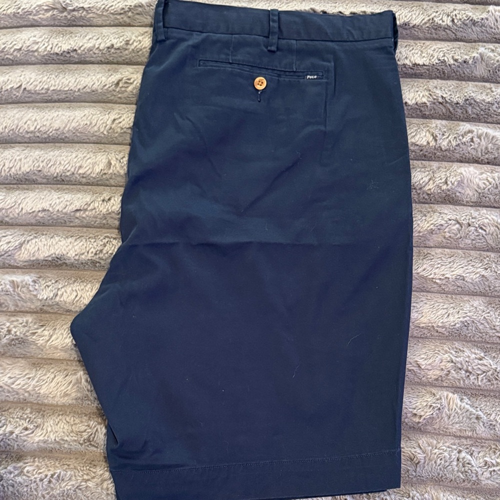 Polo by Ralph Lauren Navy Flat Front Shorts